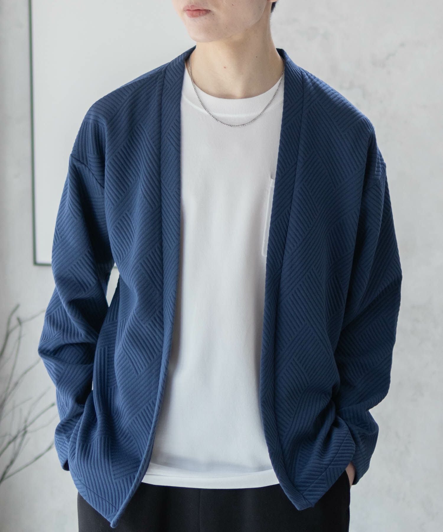 URBAN COLLECTION 膨れジャガードカーディガン メンズ