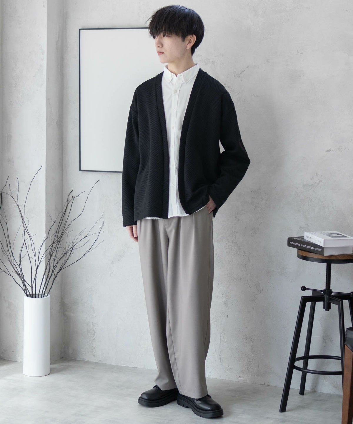 URBAN COLLECTION 膨れジャガードカーディガン メンズ