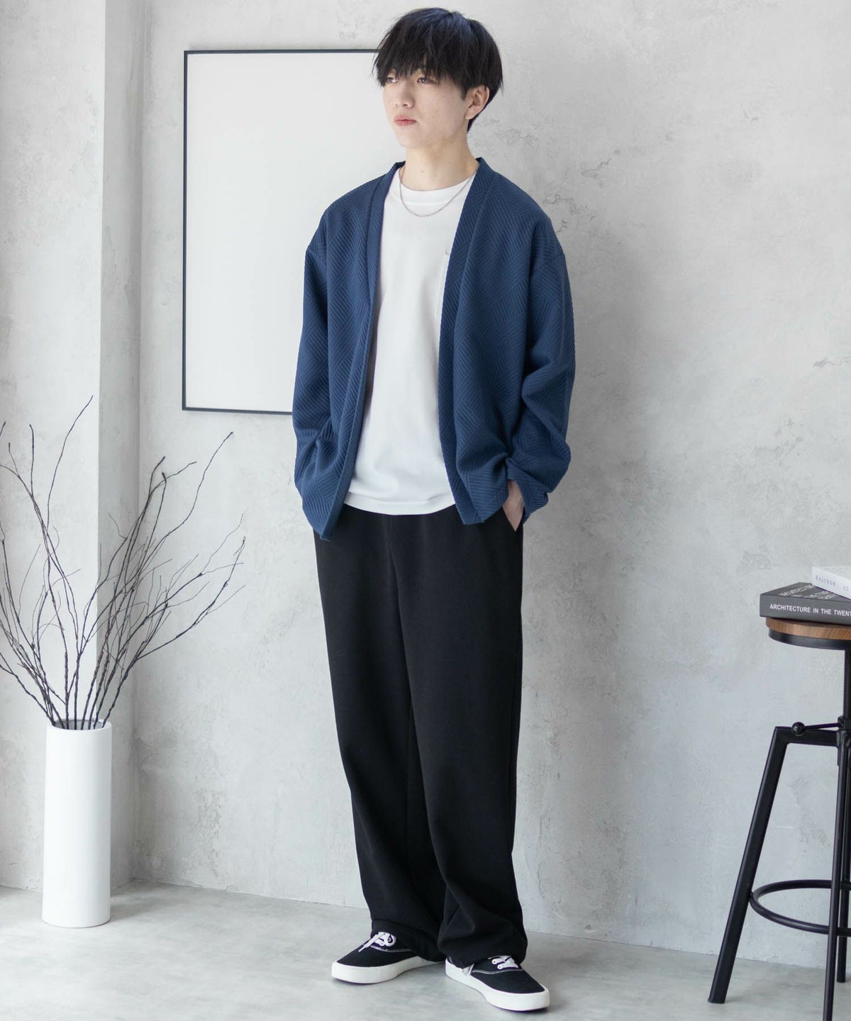 URBAN COLLECTION 膨れジャガードカーディガン メンズ