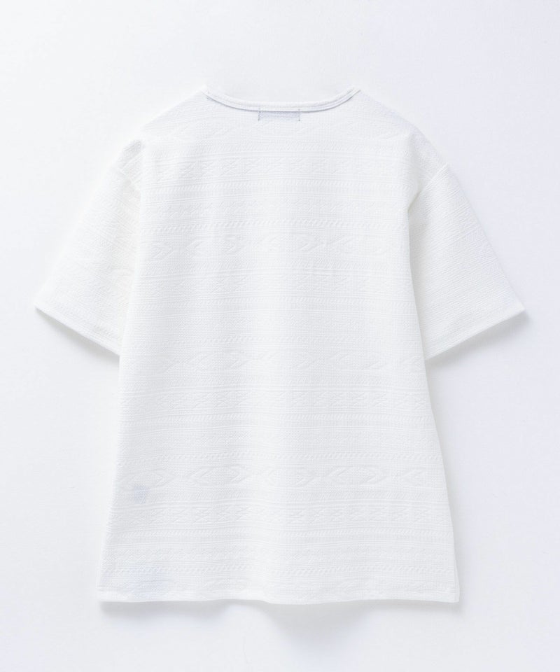 MOSSIMO オルテガ柄ジャガードVネックTシャツ メンズ メール便 対応商品商品画像-4