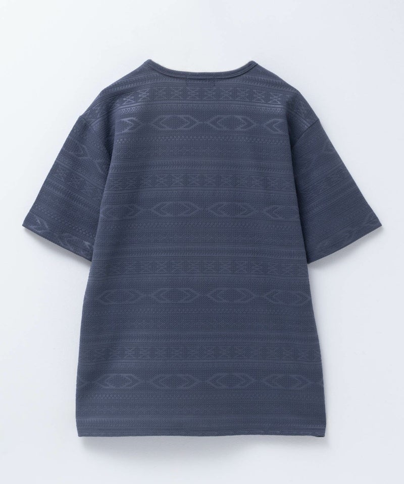 MOSSIMO オルテガ柄ジャガードVネックTシャツ メンズ メール便 対応商品商品画像-6