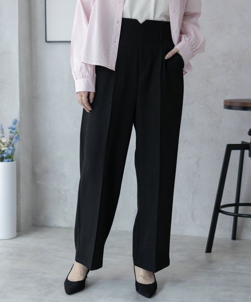 nAvy ハイウエストワイドストレートパンツ レディース商品画像-10