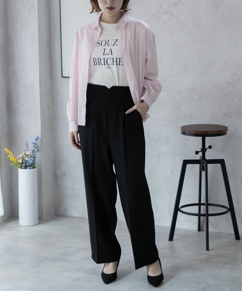 nAvy ハイウエストワイドストレートパンツ レディース商品画像-14