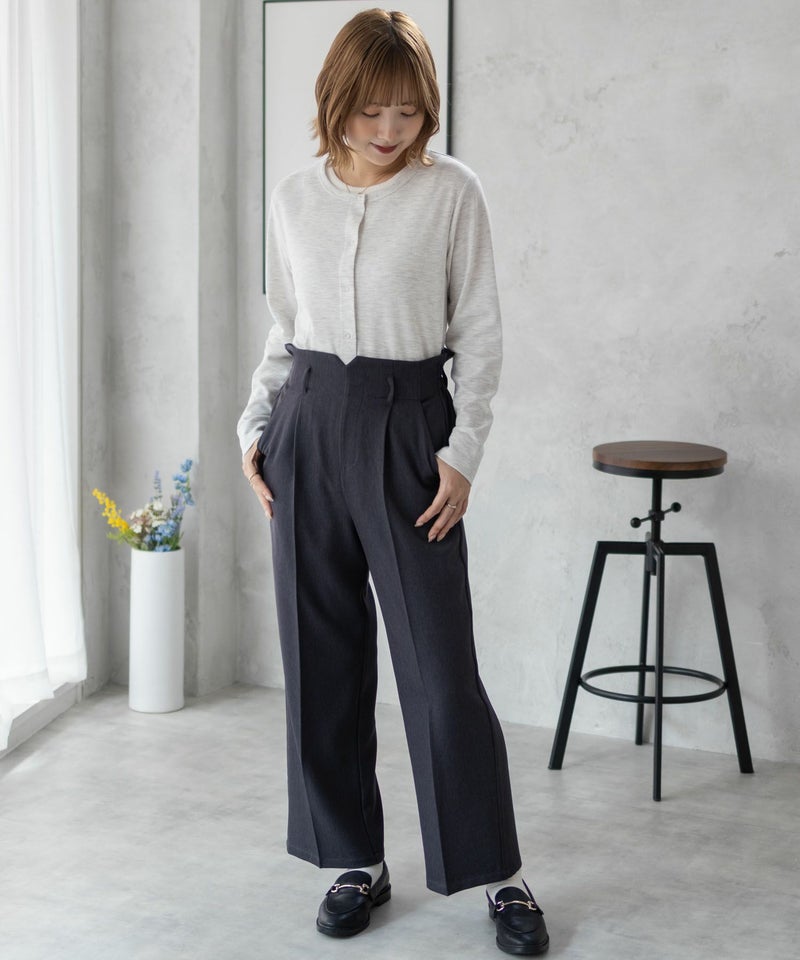 nAvy ハイウエストワイドストレートパンツ レディース商品画像-22