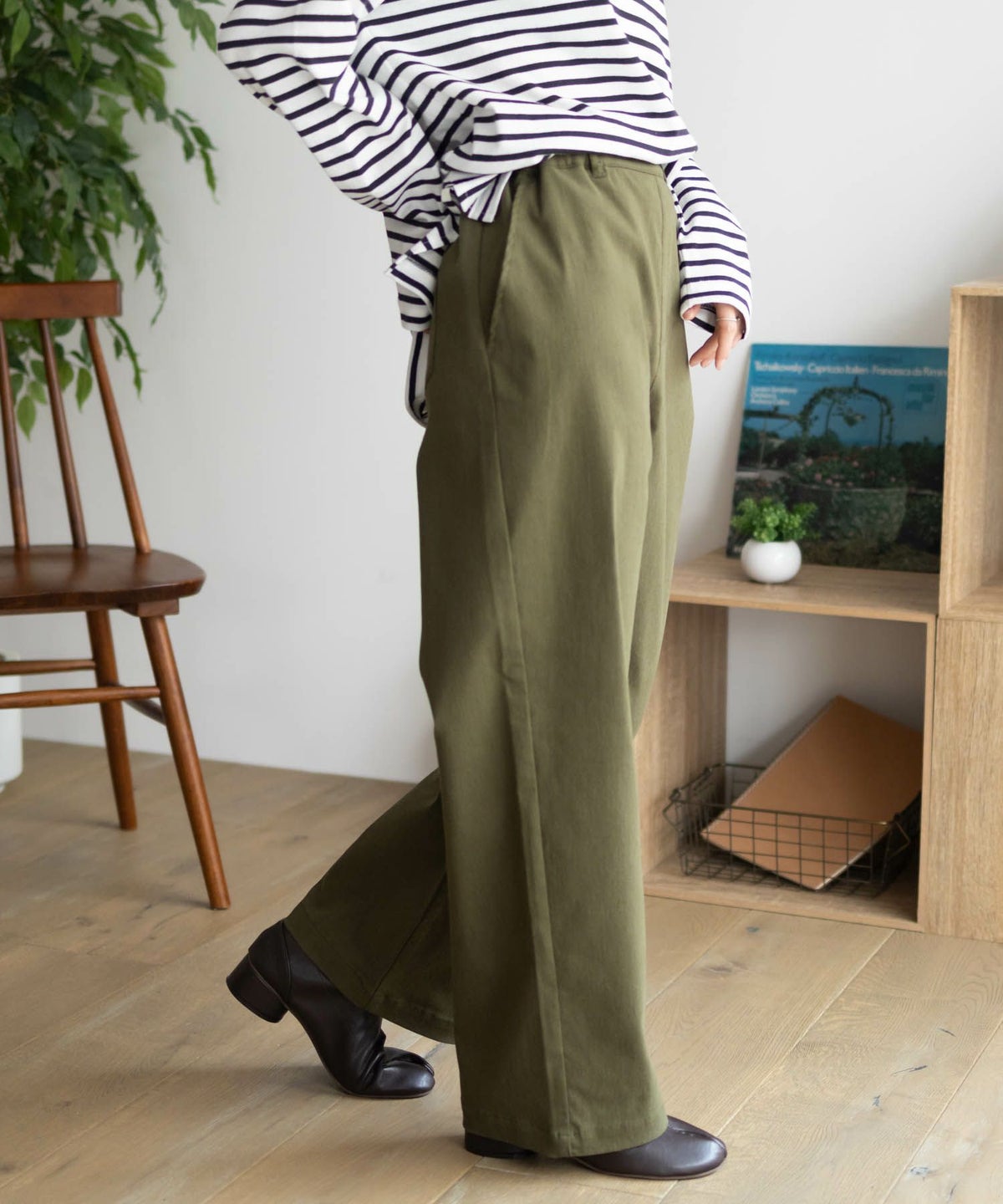 nAvy ストレッチワイドパンツ レディース