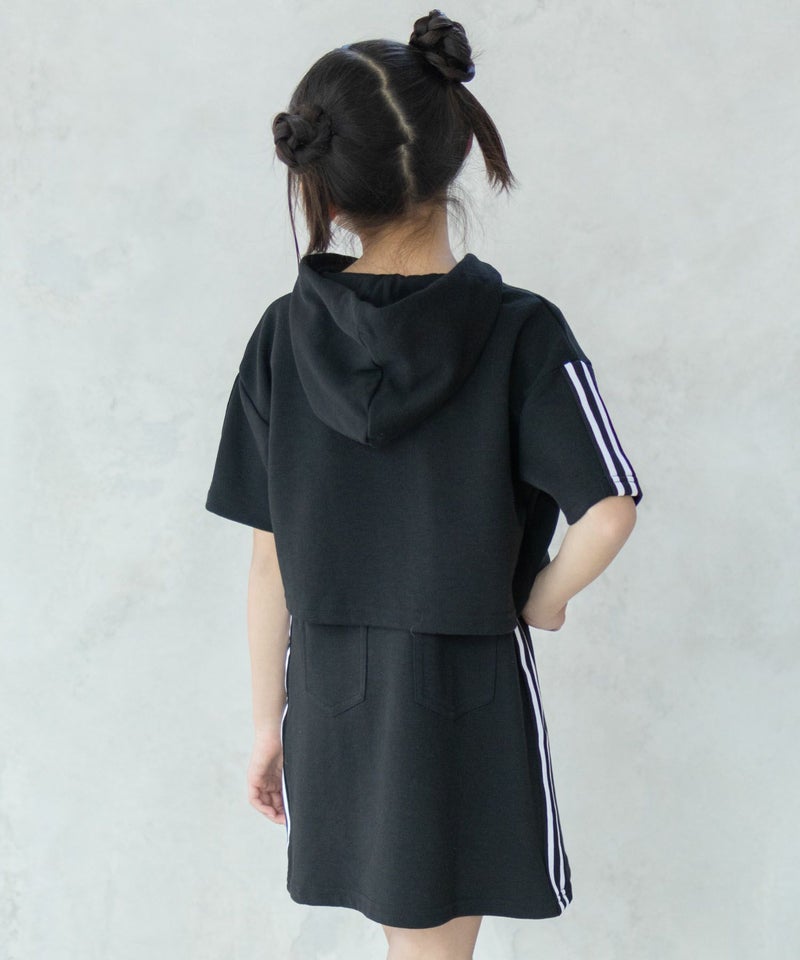 RICH MIX  ポンチ素材 パーカーラインワンピースアンサンブル キッズ商品画像-11