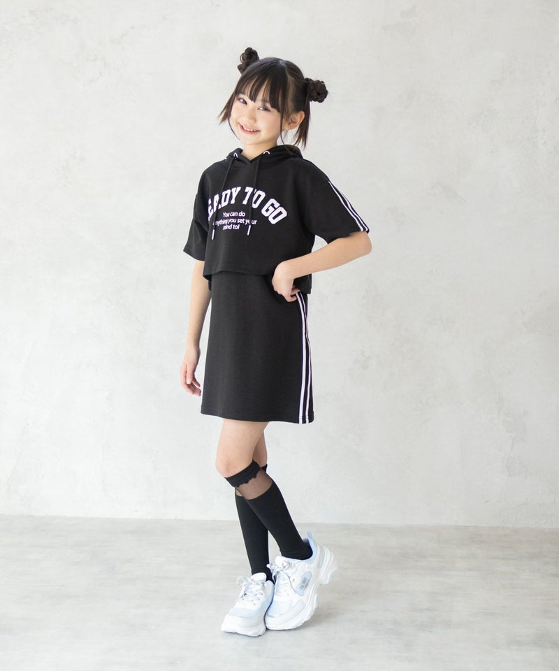 RICH MIX ポンチ素材 パーカーラインワンピースアンサンブル キッズ商品画像-12
