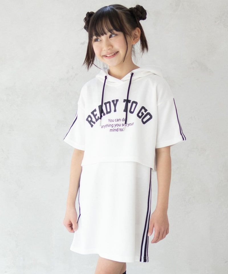 RICH MIX ポンチ素材 パーカーラインワンピースアンサンブル キッズ商品画像-15