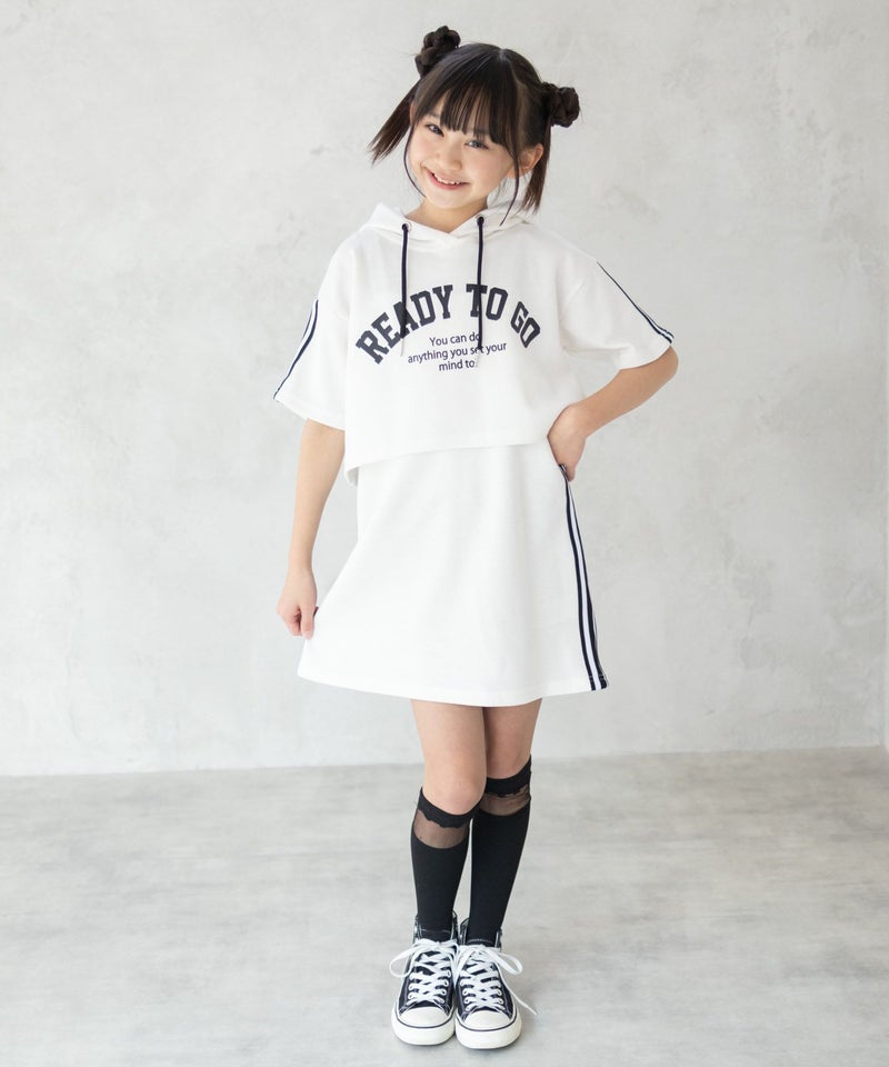 RICH MIX ポンチ素材 パーカーラインワンピースアンサンブル キッズ商品画像-16