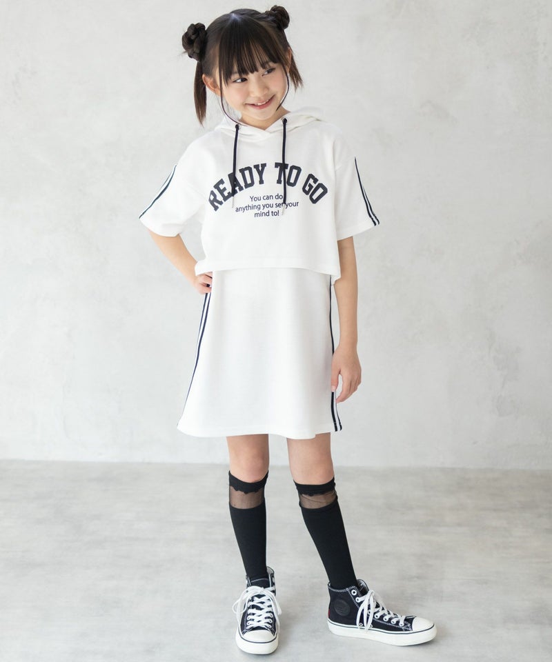 RICH MIX ポンチ素材 パーカーラインワンピースアンサンブル キッズ商品画像-17