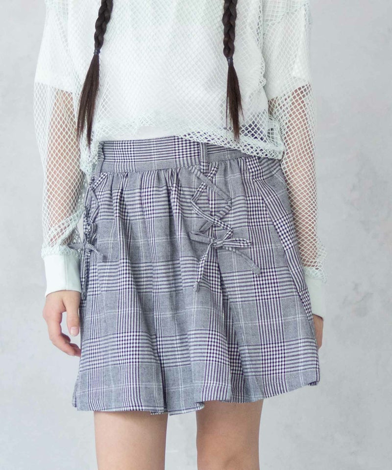 RICH MIX  チェックレースアップスカート キッズ商品画像-2