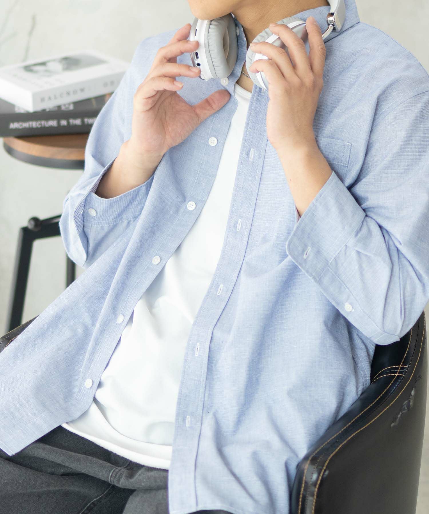 シャツ/ブラウス(長袖/七分) manonfripes curduroy shirts jacket SHOULDER TUCK SHIRT（シャツ/ブラウス）｜MANOF（マノフ）の