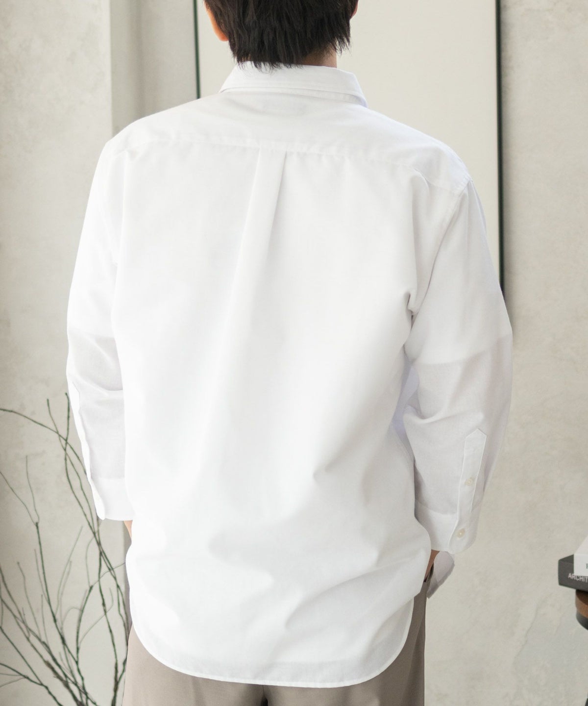 NAVY COOLMAX リネン七分袖シャツ メンズ