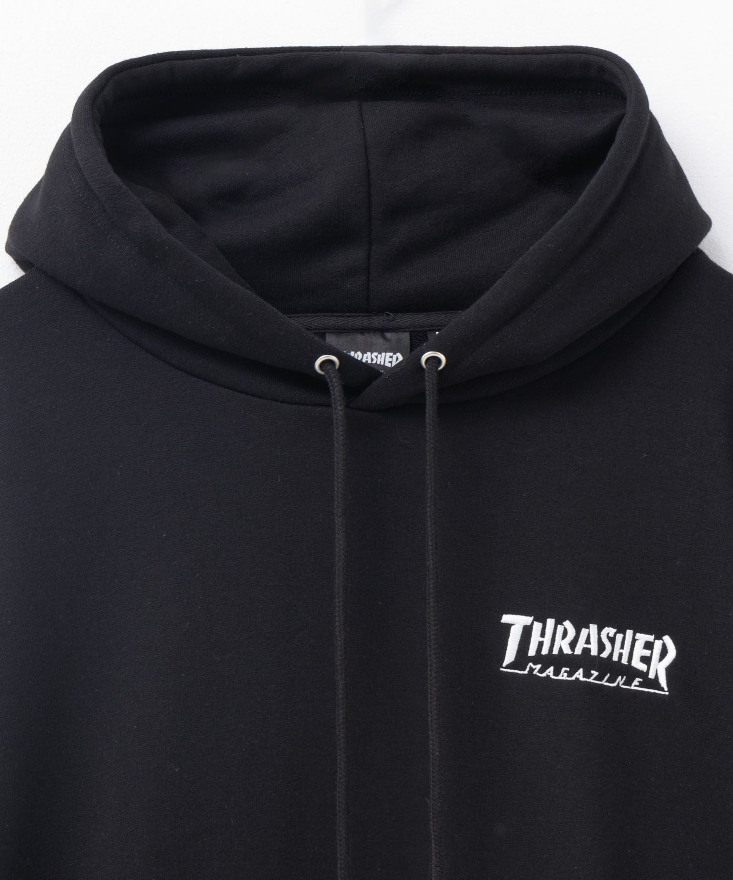 THRASHER BLACK LABEL フーディー M ブラック THRASHER ロゴフーディー メンズ