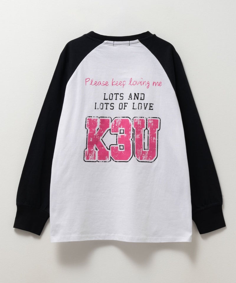 T-GRAPHICS かすれラグランTシャツ キッズ メール便 対応商品商品画像-2