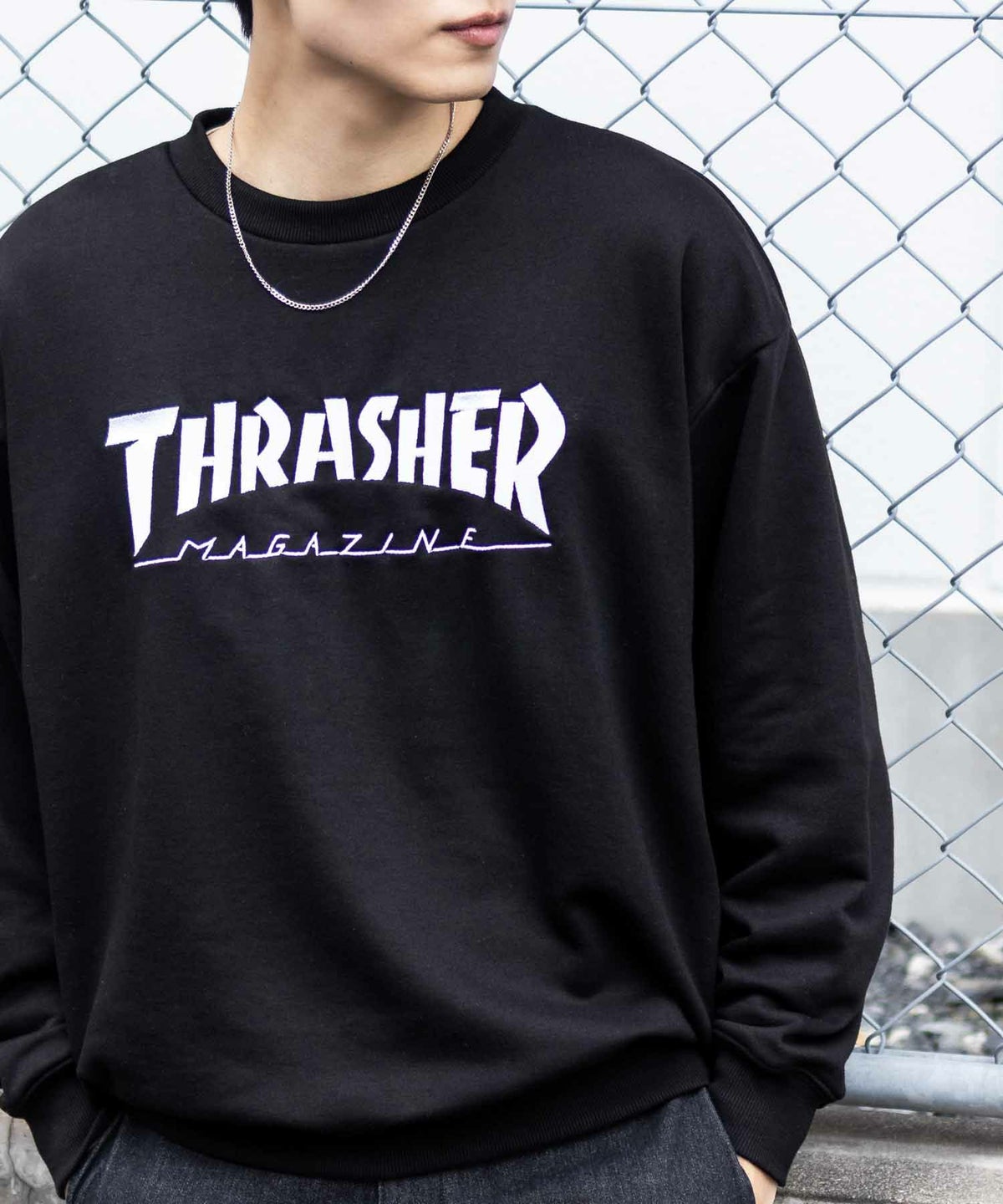 THRASHER ロゴクルーネックスウェット メンズ
