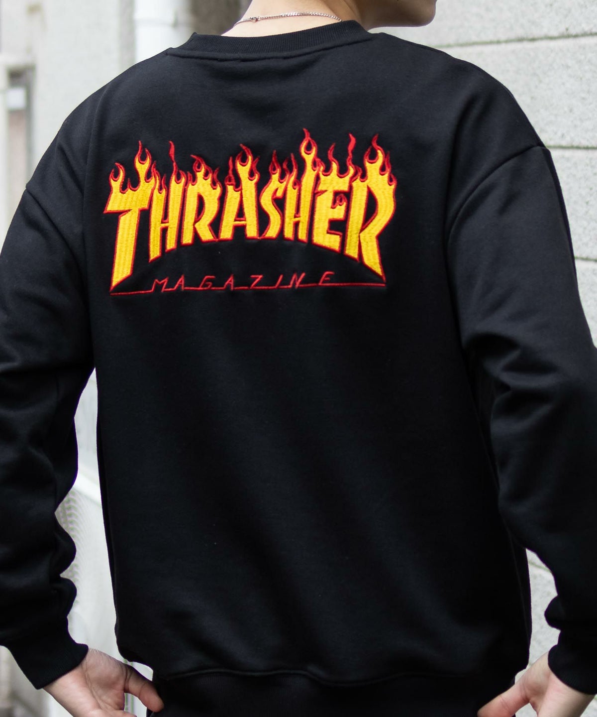 THRASHER フレームロゴクルーネックスウェット メンズ