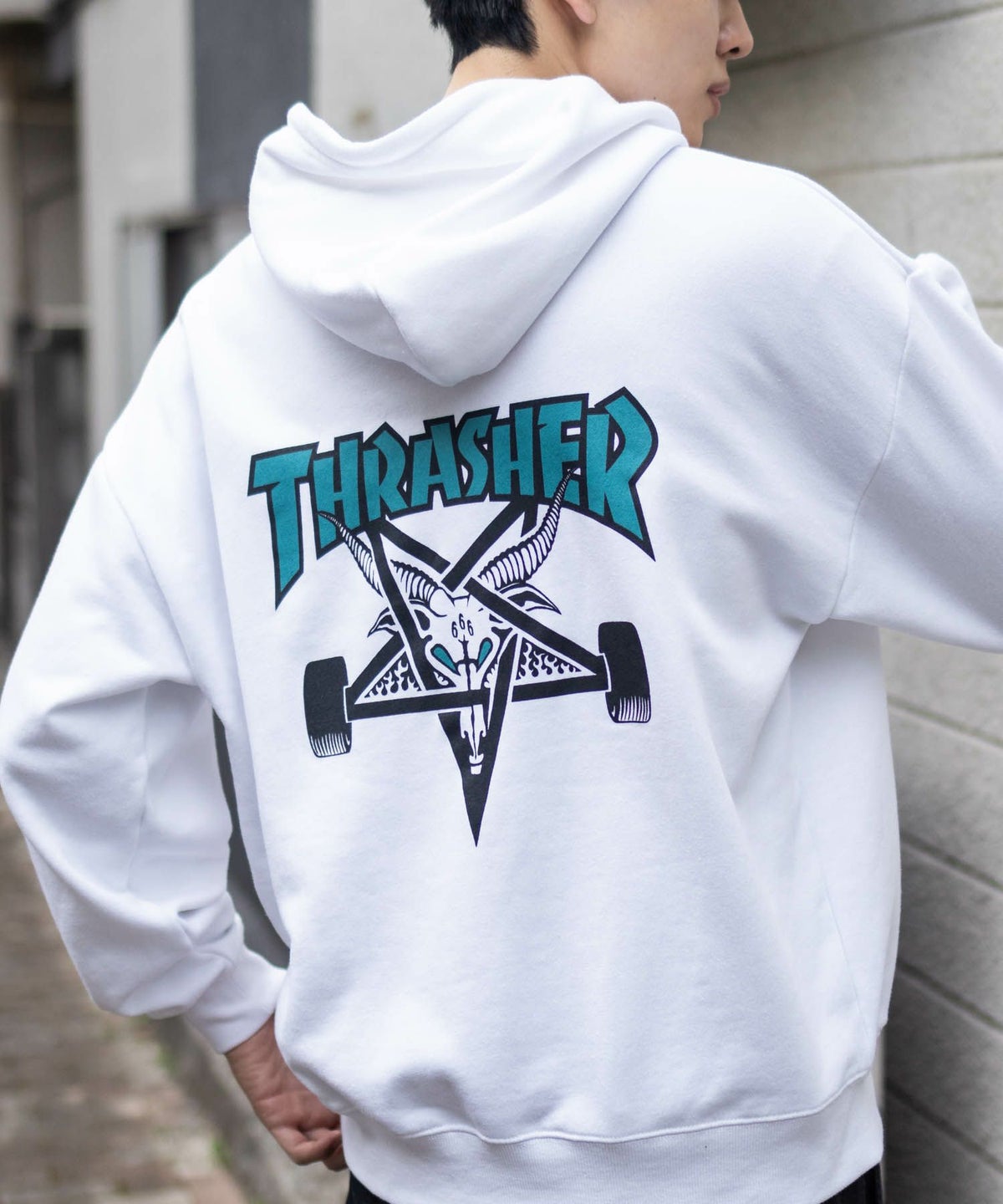THRASHER スケートロゴフーディー メンズ