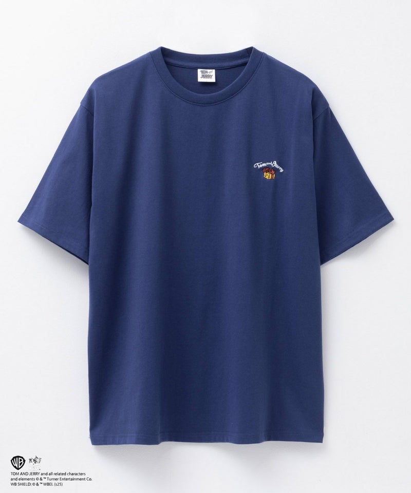 Tom and Jerry ロゴ刺繍プリントTシャツ メンズ メール便 対応商品商品画像-5