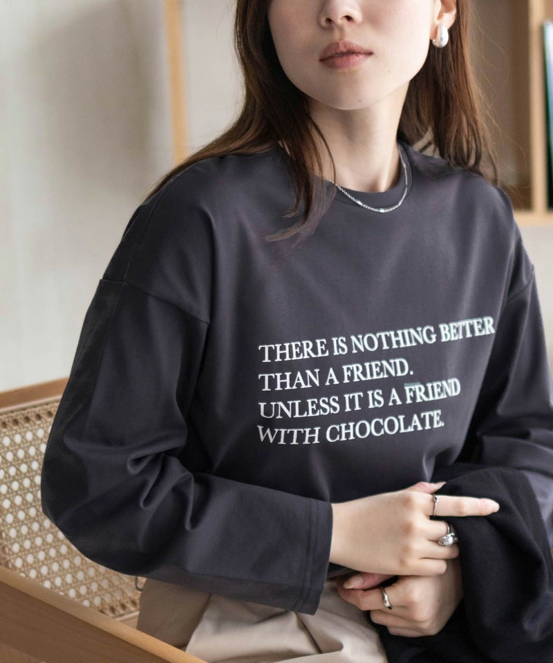 HusHusH  プリント長袖Tシャツ レディース メール便 対応商品商品画像-1