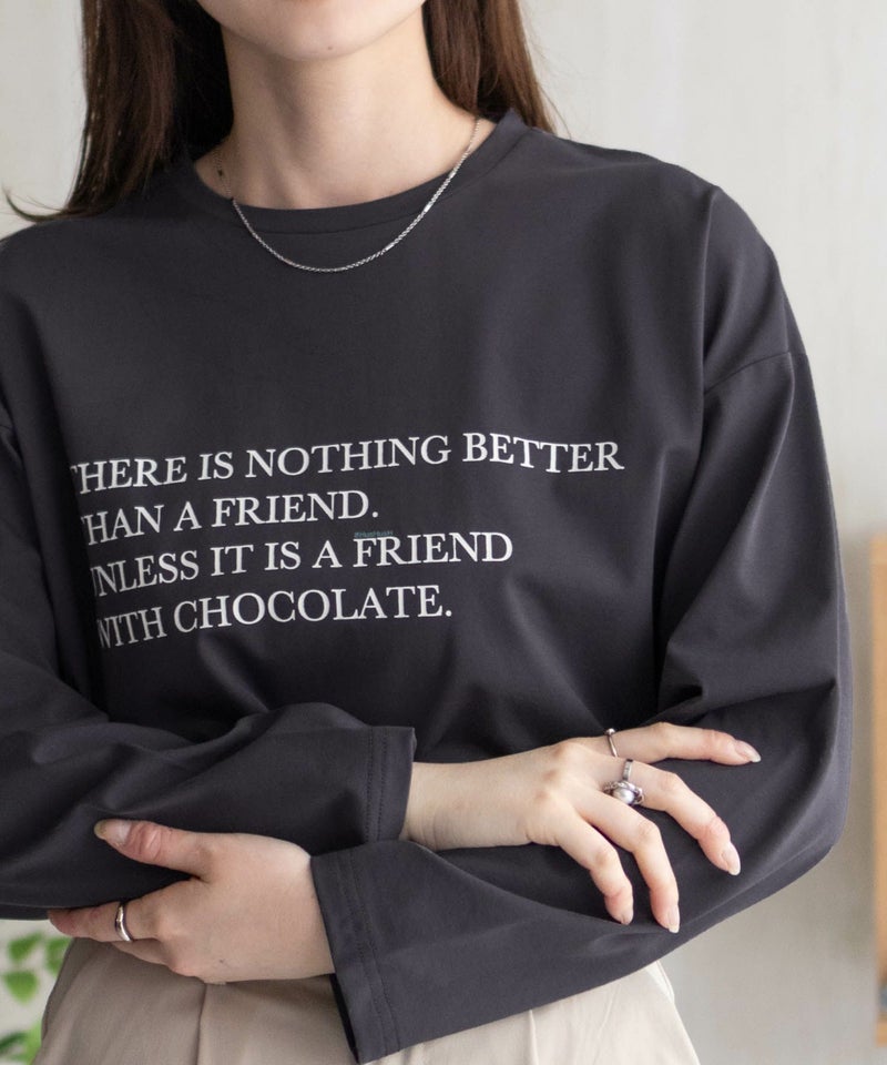 HusHusH プリント長袖Tシャツ レディース メール便 対応商品商品画像-4