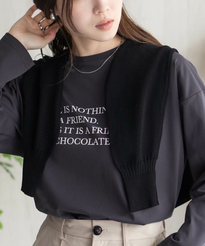 HusHusH プリント長袖Tシャツ レディース メール便 対応商品商品画像-5