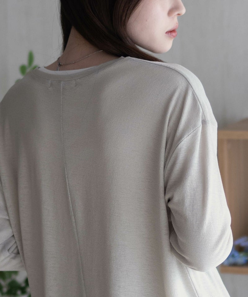 HusHusH アンサンブルロングTシャツ レディース メール便 対応商品商品画像-5