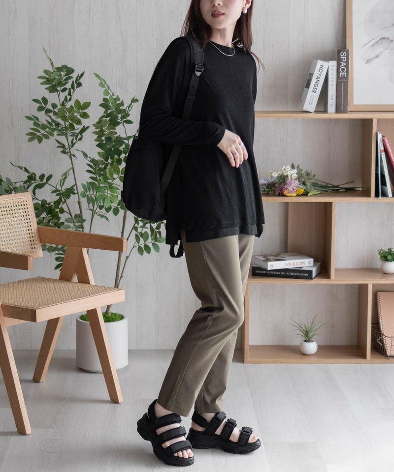 HusHusH アンサンブルロングTシャツ レディース メール便 対応商品商品画像-13