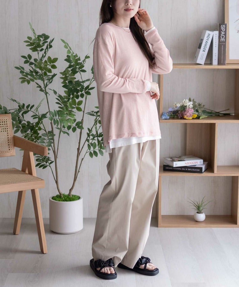 HusHusH アンサンブルロングTシャツ レディース メール便 対応商品商品画像-17