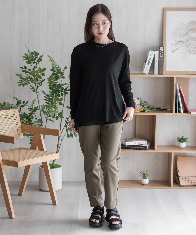 HusHusH アンサンブルロングTシャツ レディース メール便 対応商品商品画像-32