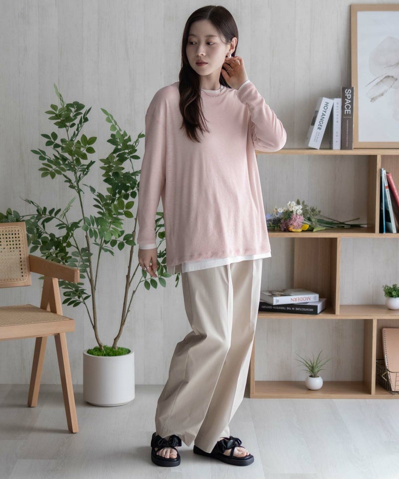 HusHusH アンサンブルロングTシャツ レディース メール便 対応商品商品画像-33