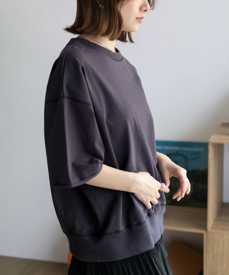 Dickies 配色ステッチ五分袖Tシャツ レディース メール便 対応商品商品画像-7