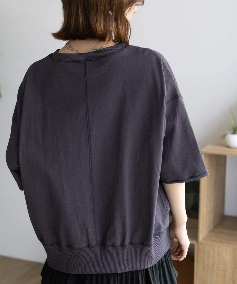 Dickies 配色ステッチ五分袖Tシャツ レディース メール便 対応商品商品画像-8