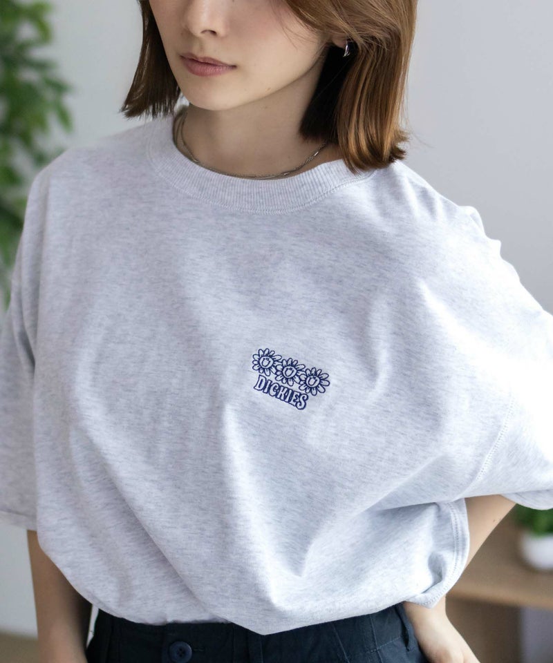 Dickies 配色ステッチ五分袖Tシャツ レディース メール便 対応商品商品画像-10