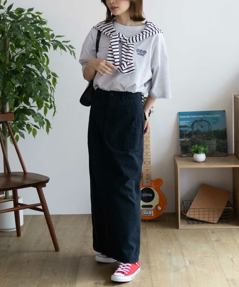 Dickies 配色ステッチ五分袖Tシャツ レディース メール便 対応商品商品画像-13