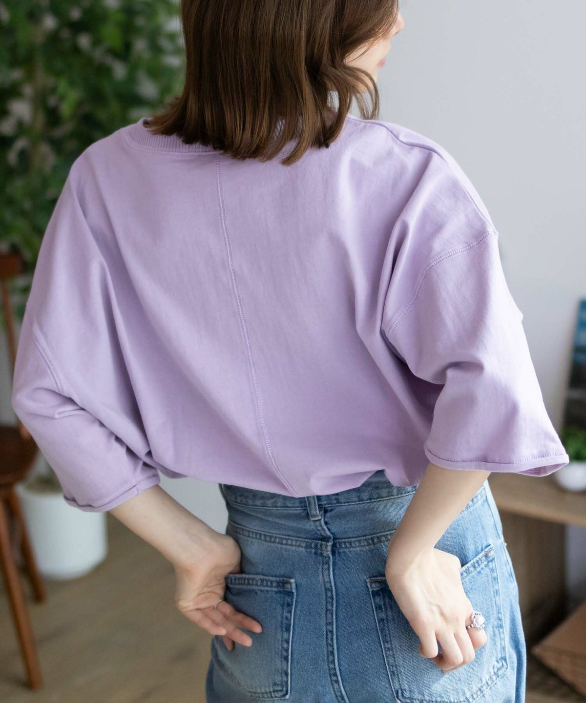 Dickies 配色ステッチ五分袖Tシャツ レディース ネコポス 対応商品