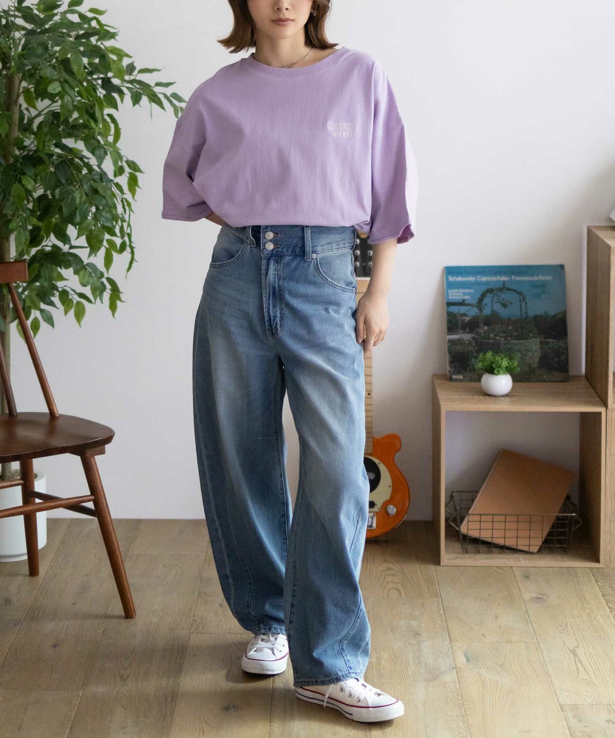 Dickies 配色ステッチ五分袖Tシャツ レディース ネコポス 対応商品