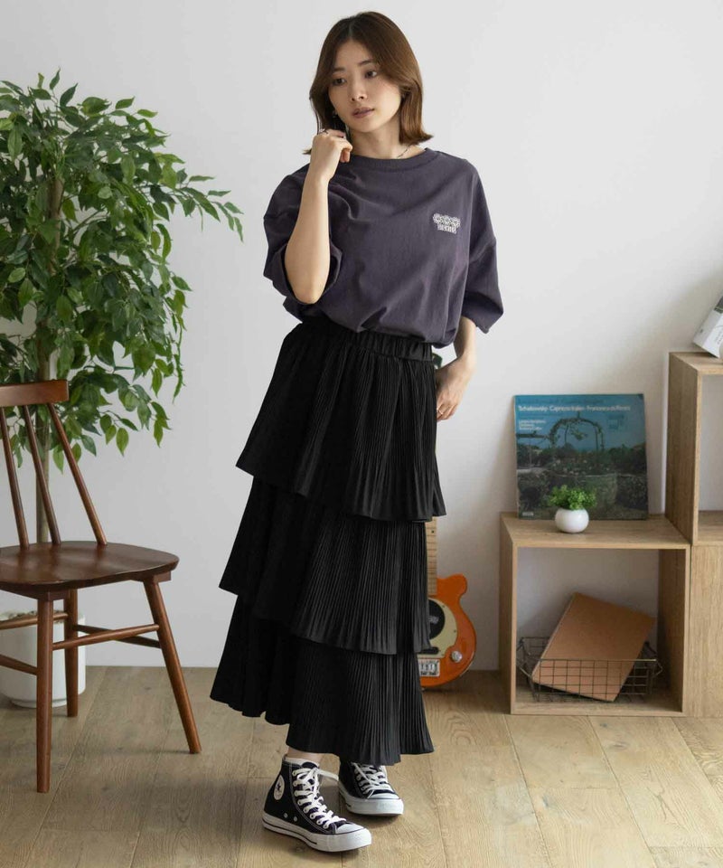 Dickies 配色ステッチ五分袖Tシャツ レディース メール便 対応商品商品画像-26