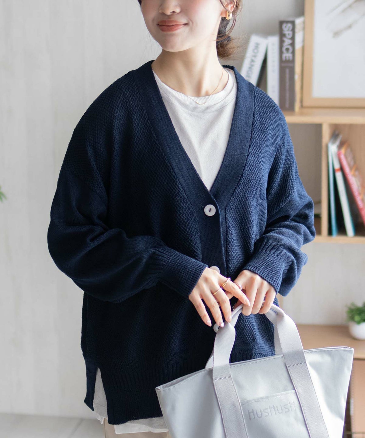 HusHusH オーバーカーディガン レディース