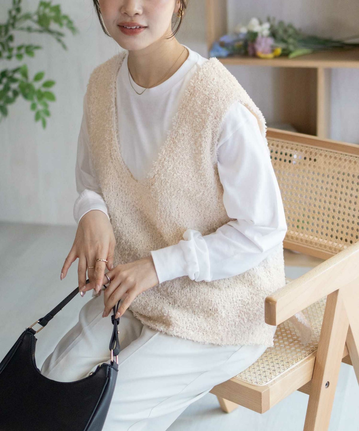 nAvy 時短 テープニットアンサンブル レディース