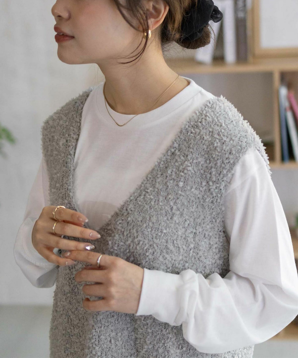 nAvy 時短 テープニットアンサンブル レディース