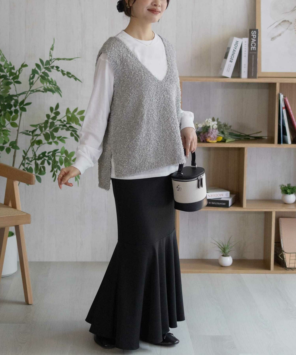 nAvy 時短 テープニットアンサンブル レディース