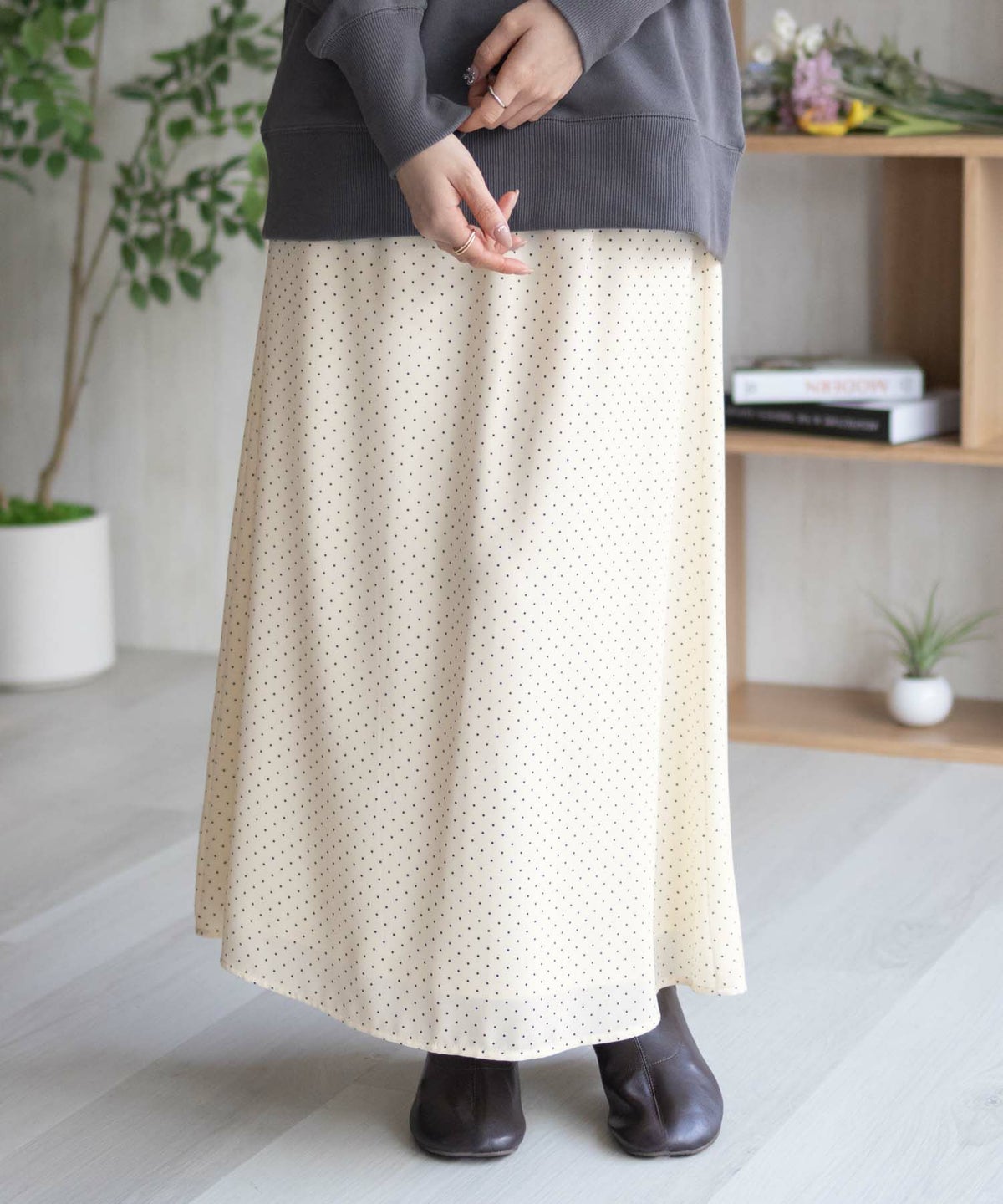 HusHusH ドット柄フレアスカート レディース