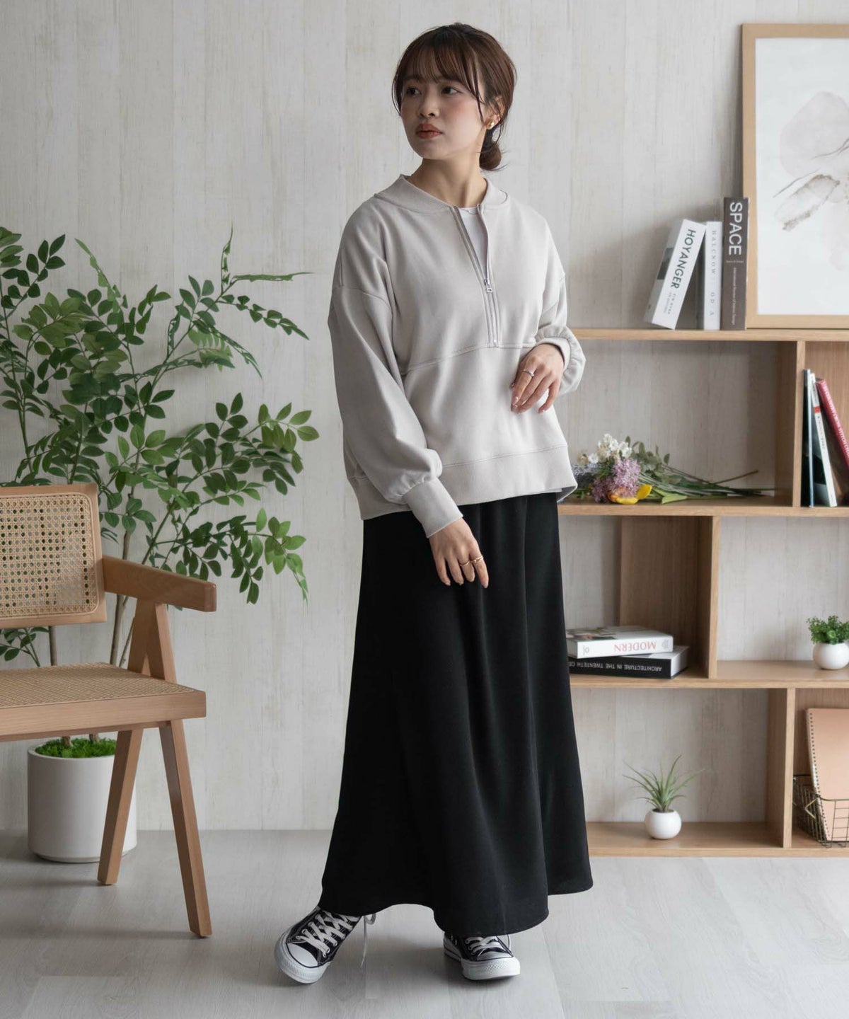 HusHusH ドット柄フレアスカート レディース