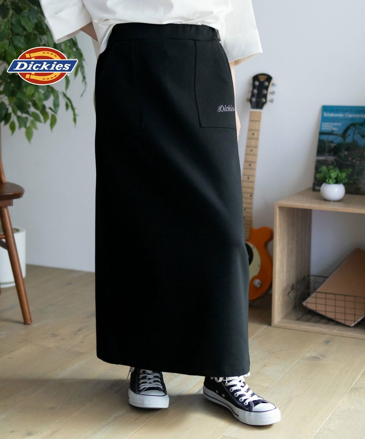 Dickies ポンチ素材 ストレッチスカート レディース