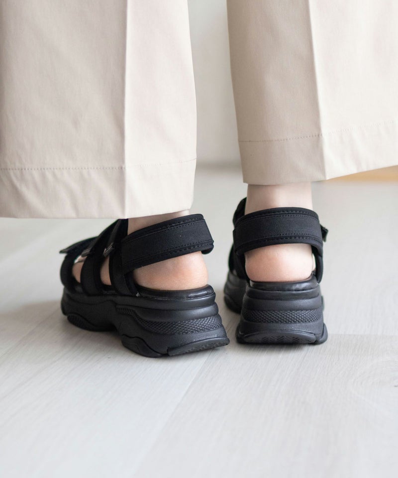 HusHusH テープ使いスポーツサンダル レディース商品画像-5