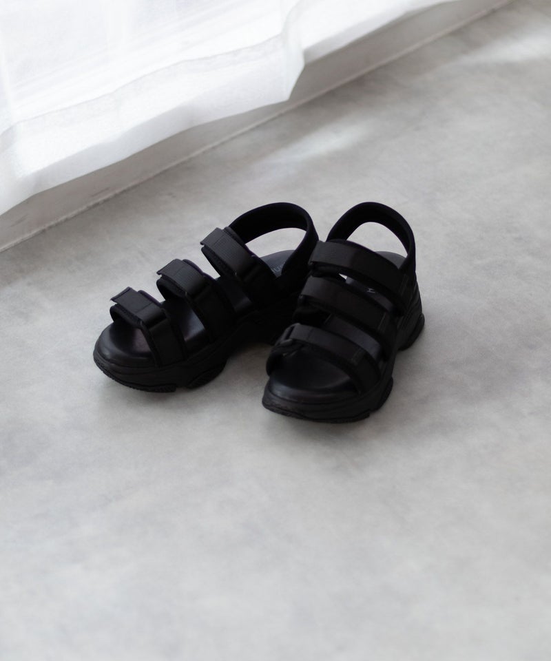 HusHusH テープ使いスポーツサンダル レディース商品画像-11