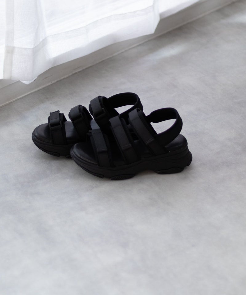 HusHusH テープ使いスポーツサンダル レディース商品画像-14