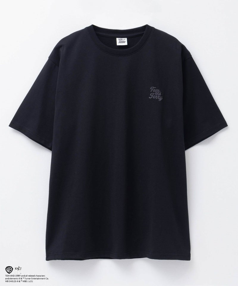 Tom and Jerry 合皮ワッペン半袖Tシャツ メンズ メール便 対応商品商品画像-3