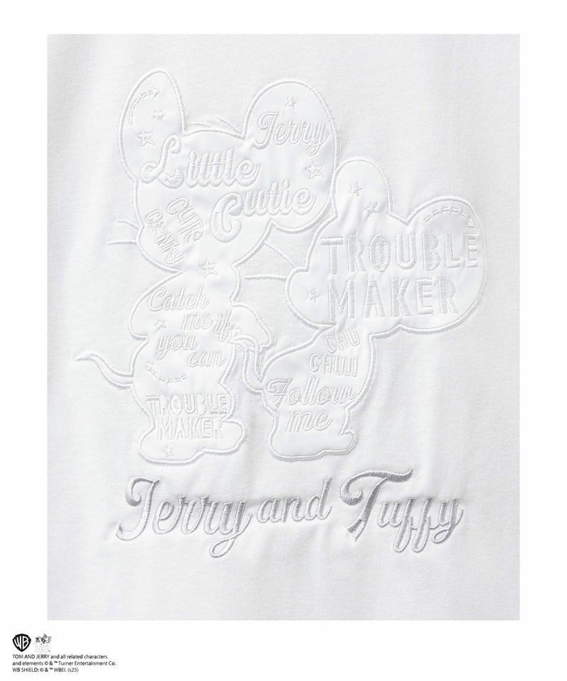 Tom and Jerry 合皮ワッペン半袖Tシャツ メンズ メール便 対応商品商品画像-10